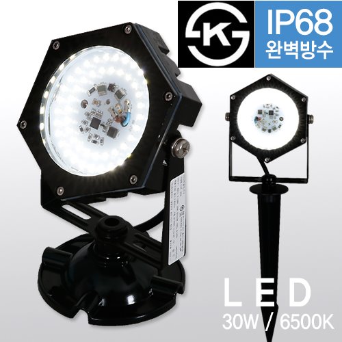 육각투광기 블랙 LED30W IP68완벽방수
